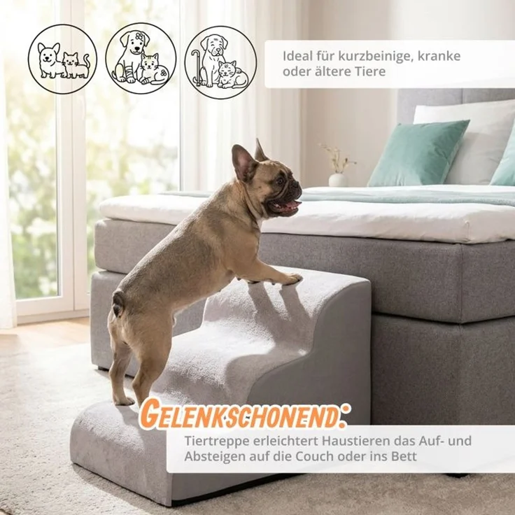 Relaxdays Hundetreppe für Bett & Sofa – Bild 3