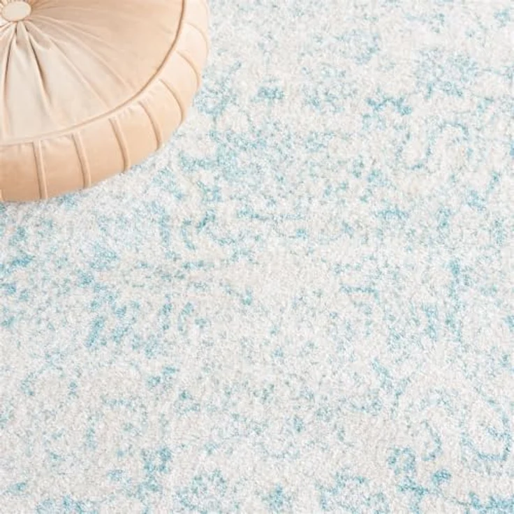 Safavieh Akzent-Teppich 76x122 cm - Adirondack Collection - Transitional Design, Elfenbein & Hellblau, Pflegeleichte Synthetikmischung, Ideal für Wohnzimmer, Schlafzimmer, Büro – Bild 8