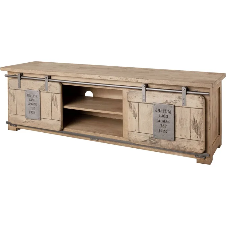 TV-Board Mango 160x45x50 whitewash lackiert RAILWAY #301