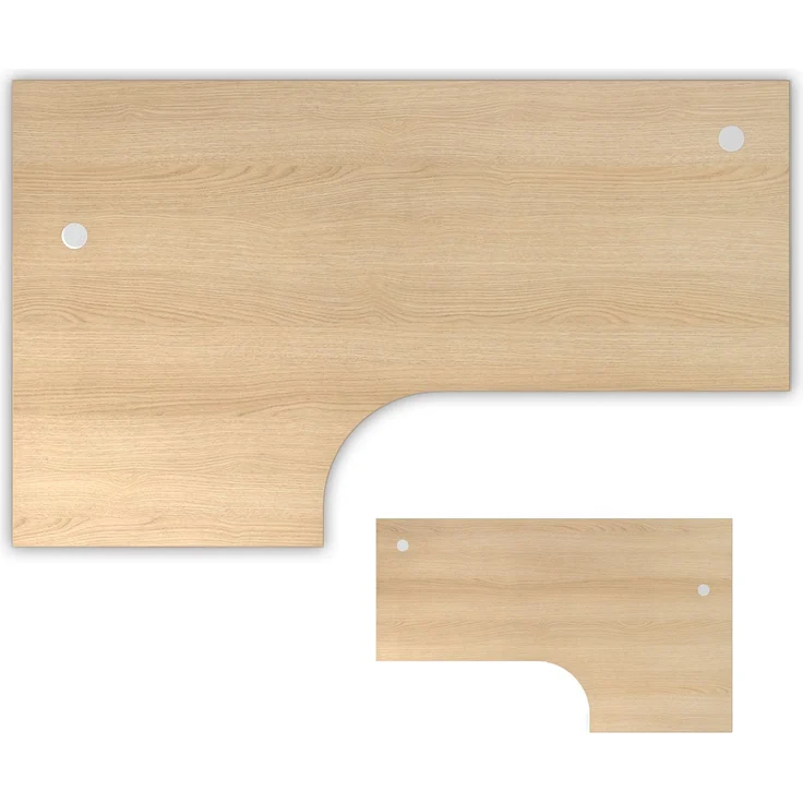 bümö Tischplatte 200x120 cm in Eiche, Schreibtischplatte aus Holz, Holzplatte, Spanplatte kratzfest beschichtet, ABS-Kante, 120 kg Tragkraft für DIY Homeoffice Eckschreibtisch, PL-82-E