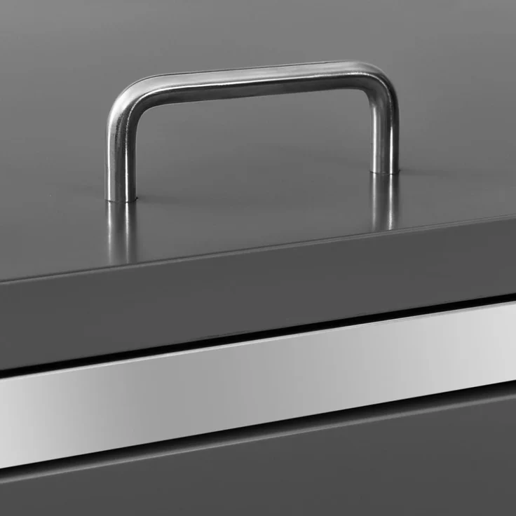 vidaXL Mülltonnenbox für 3 Tonnen 207x77,5x115 cm Edelstahl 149556 – Bild 6