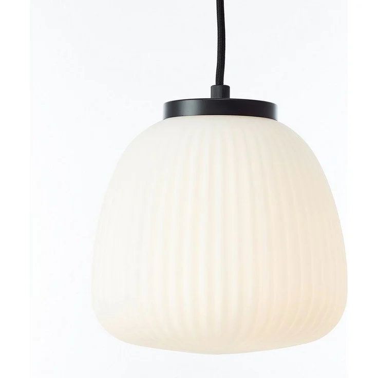 Brilliant Pendelleuchte Kaizen, ohne Leuchtmittel, 150 x 125 x 48 cm, 5 x E27, kürzbar, Riffelglas – Bild 3