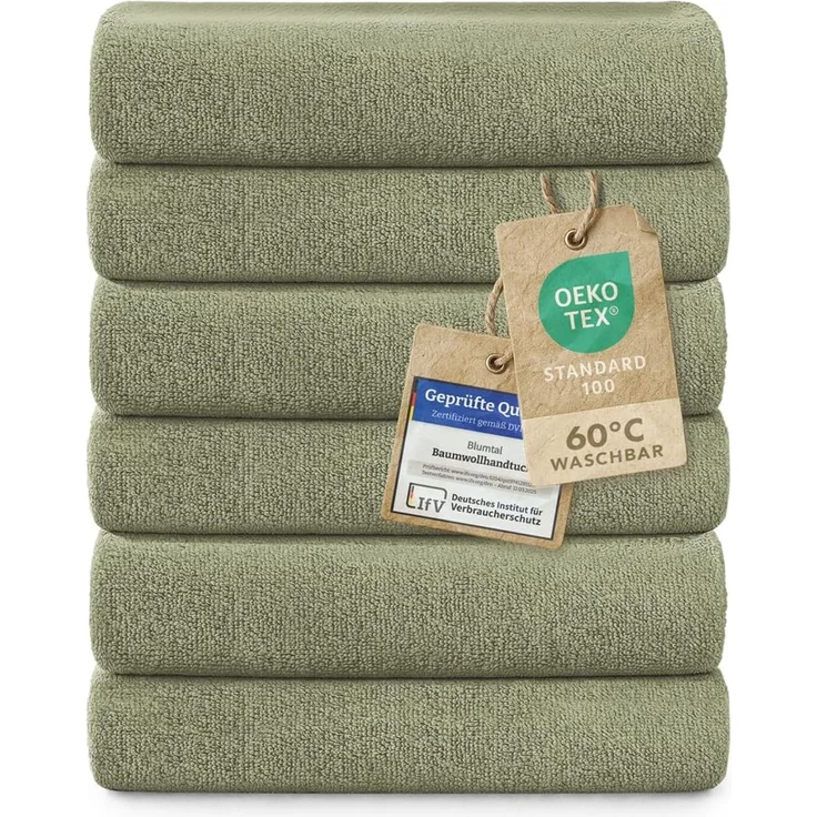 Blumtal Handtücher Premium Set, weich und saugstark in 50x100 cm, Frottee (6-St), in Premium Qualität 500 g/m²aus 100% Baumwolle