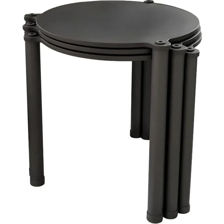 Skye Decor 'Lavia 3 - Black' Satztisch (3-teilig), Schwarz, 34 x 40 x 34 cm