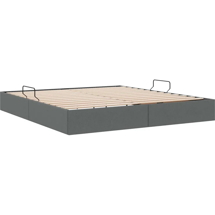 vidaXL Ottoman Bettgestell mit Speicher Dunkelgrau 180 x 200 cm Stoff 3442839 – Bild 9