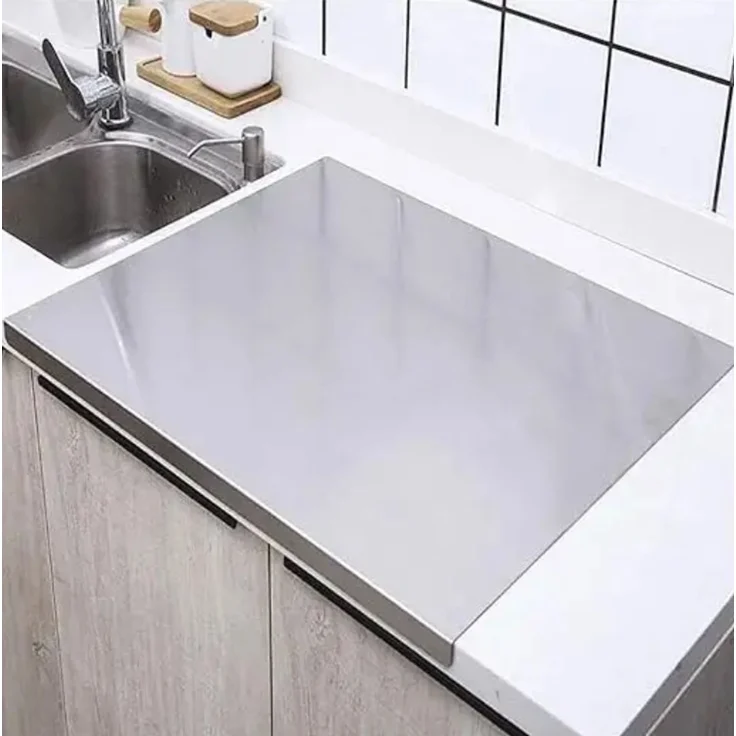 Hermia Concept 'BPASCELTEZ' Schneidebrett aus Edelstahl, Silber, 37,5 x 53,5 cm – Bild 1