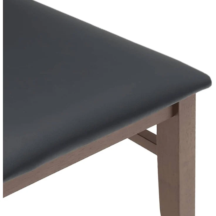 vidaXL Esszimmerstühle mit Kissen 2 Stk. Braun Massivholz Gummibaum 4102462 – Bild 8