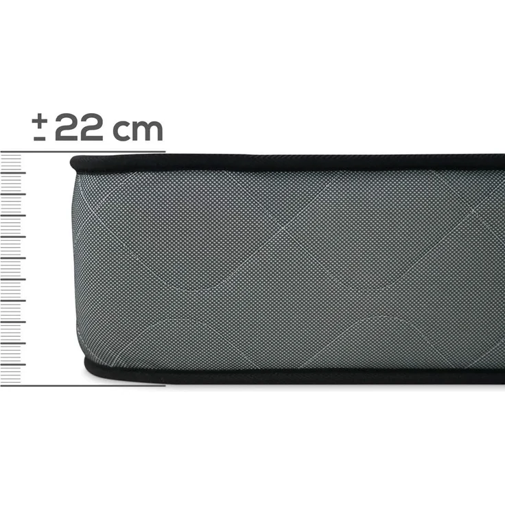 DUÉRMETE ONLINE Elda Viskoelastische Matratze, fest und bequem, milbendicht, antibakteriell, für Winter/Sommer, Höhe 22 cm, 120x180 cm – Bild 3