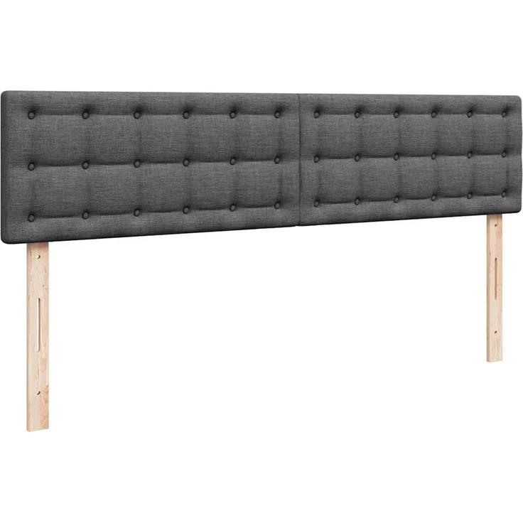 vidaXL Ottoman-Bett mit Matratzen Dunkelgrau 200x200 cm Stoff 3312044 – Bild 7