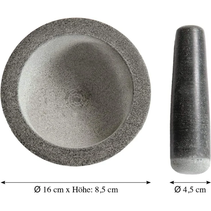 Kesper | Mörser mit Schlegel Starter- Set | Material: Granit/Akazienholz | robust & langlebig | ideal für Küche und Grillsaison – Bild 6