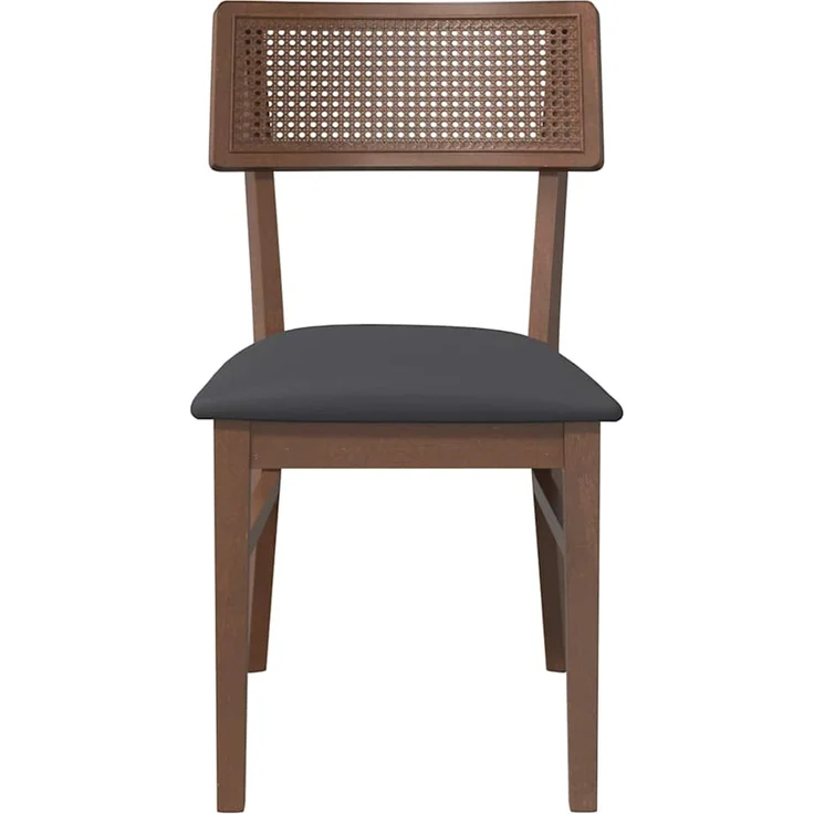 vidaXL Esszimmerstühle mit Kissen 2 Stk. Braun Massivholz Gummibaum 4102462 – Bild 5