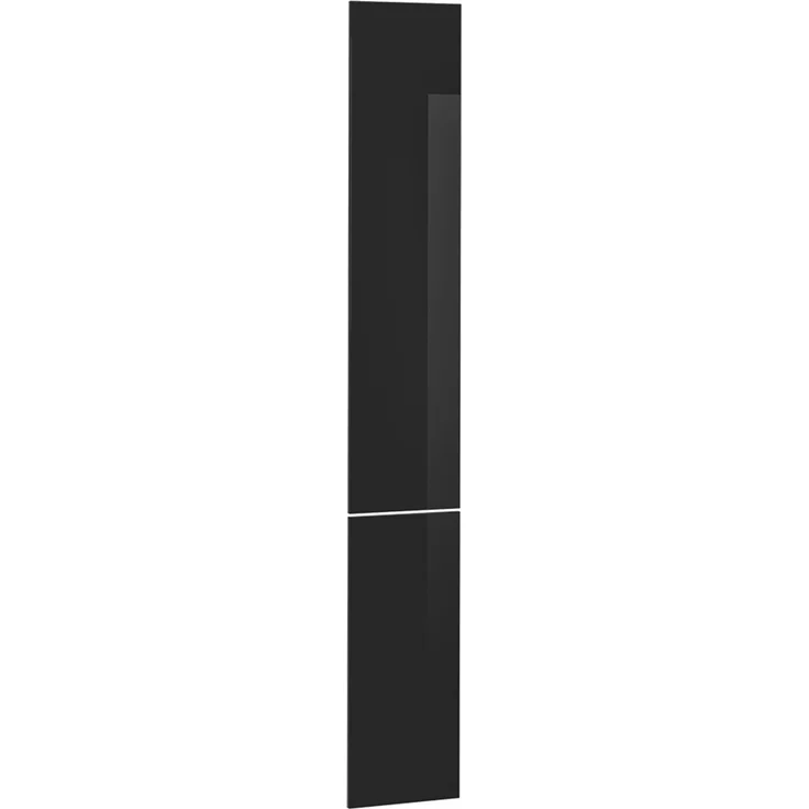 Küchenfront R-Line Schwarz Hochglanz 29.6 x 196 cm Möbelfront für den Apothekerhochschrank Vicco – Bild 1