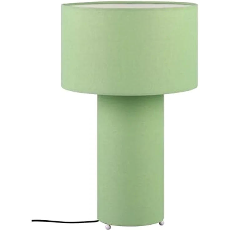 TRIO Bale Tischleuchte E27, 2-fach, 24 cm, Stofflampenschirm, Pistaziengrün, mit Schnurschalter – Bild 1