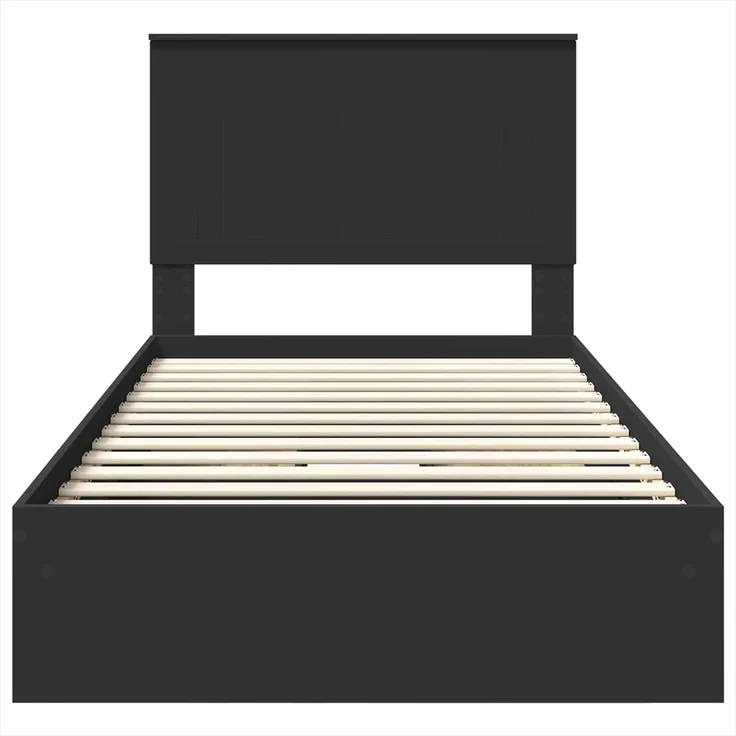 vidaXL Aufbewahrungsbett Schwarz 100 x 200 cm Holzwerkstoff 3411237 – Bild 7