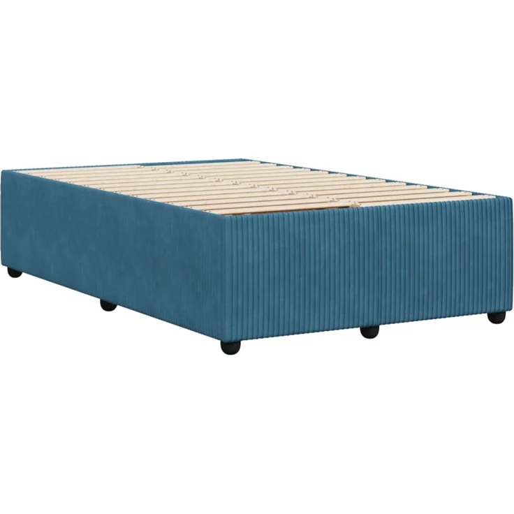 vidaXL Bettgestell Blau 120x200 cm Samt 3285004 – Bild 6