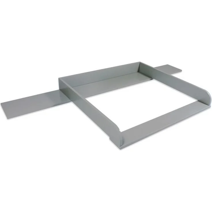 Puckdaddy Wickelaufsatz Lorenz 159,5x78x10 cm aus Holz in Grau passend für IKEA Malm Kommoden – Bild 2