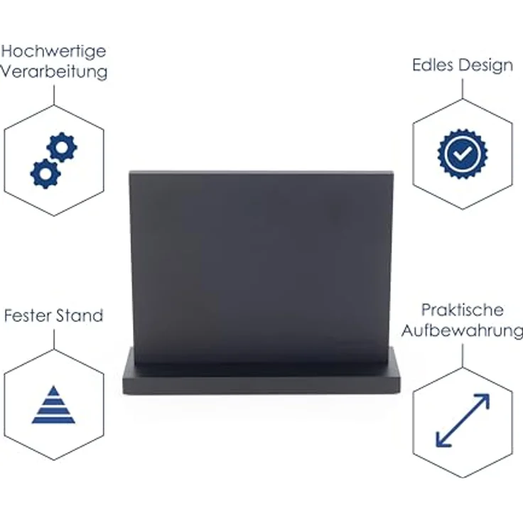 Hanseküche Magnet-Messerblock Messerblock magnetisch aus Akazienholz (1tlg), Stabiler Stand mit Gummiknöpfen – Bild 5