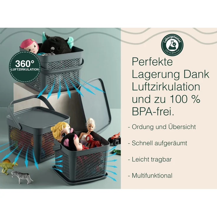 uandu home Vorratsdose Kartoffel Aufbewahrungsbox Küche, Zwiebeln, Knoblauch Aufbewahrung, (Korb für Spielzeug, Wäschekorb, Regal Korb, Aufbewahrungskorb für Bad, Vorratskorb, Küchen Aufbewahrung & Organizer) – Bild 3