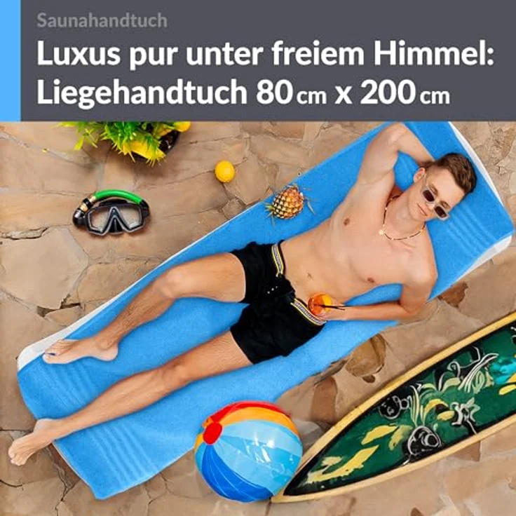 Lashuma Saunatuch XXL Handtuch London, Frottee (1-St), großes Badetuch Damen & Badehandtuch Herren 80x200 - Saunahandtuch – Bild 8