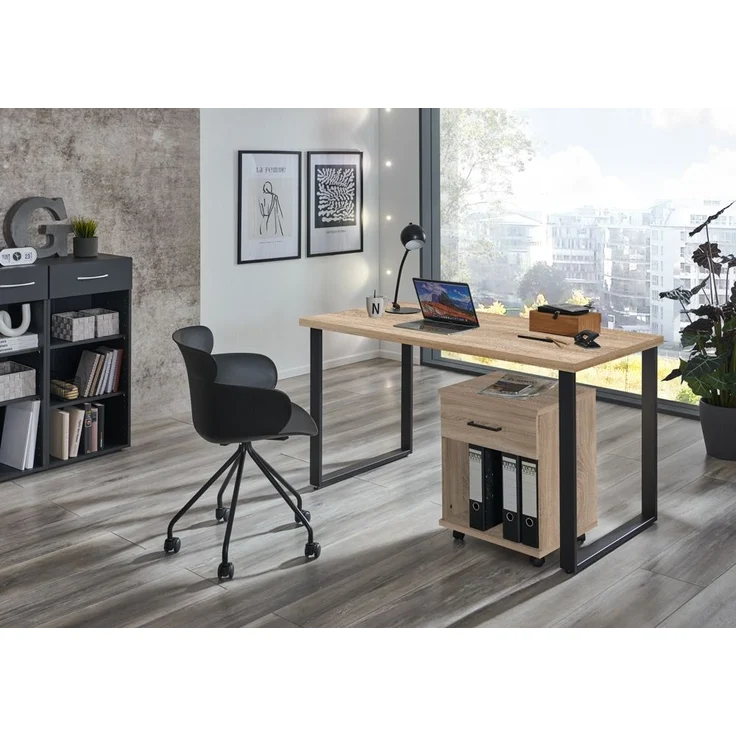 Home Desk Schreibtisch braun Holzwerkstoff 70cm x 159cm x 75cm – Bild 2