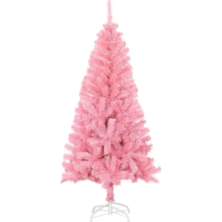vidaXL Künstlicher Weihnachtsbaum mit Ständer Rosa 120 cm PVC 329177