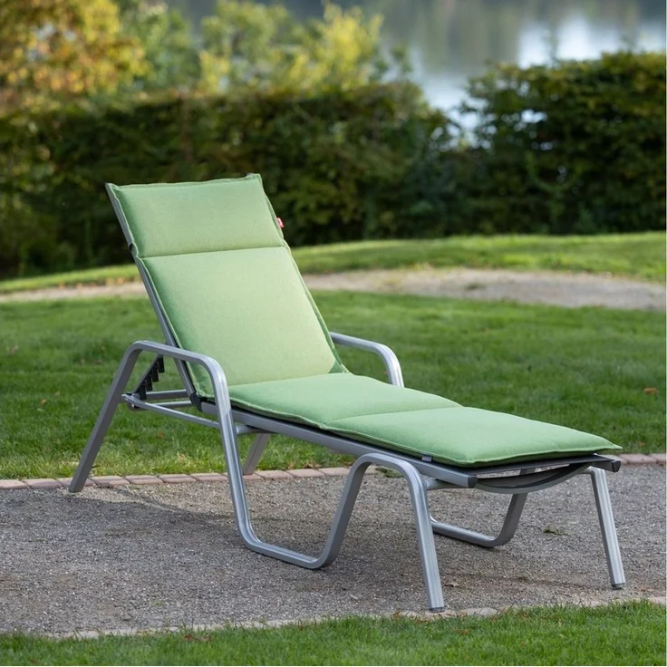 Herlag Liegenauflage Bea, Liegepolster Gartenliege 190x60x4,5cm Wasserabweisend Oliv – Bild 2