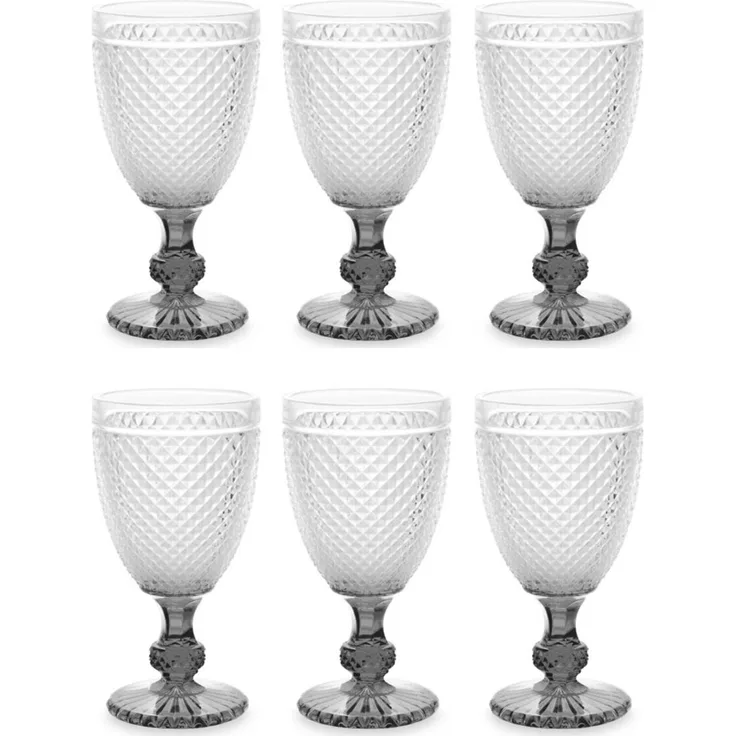 Wasserglas mit Kristalldesign, 256 ml, 6 Stück