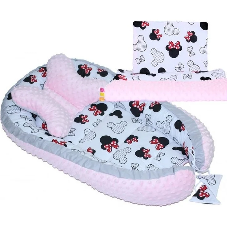 Primawela Bettnestchen Baby MINKY Nestchen Kokon Kuschelnest Kissen Decke Schmetterlingkissen – Bild 2