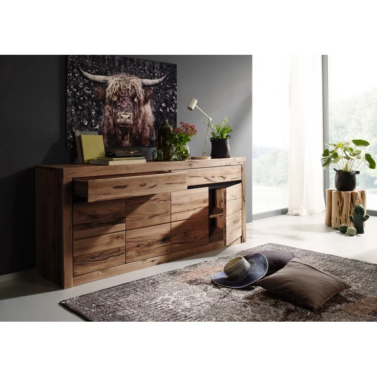 Sideboard Wildeiche / Zerreiche 202x43x80 braun geölt MONTREUX #352 – Bild 5