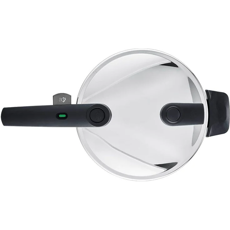 Fissler Schnellkochtopf Vitaquick®, Edelstahl 18/10 (Set, 4-tlg, 1 Schnellkochtopf 6 L, 1 Schnellbratpfanne 3,5 L, 1 Metalldeckel), Made in Germany – Bild 2