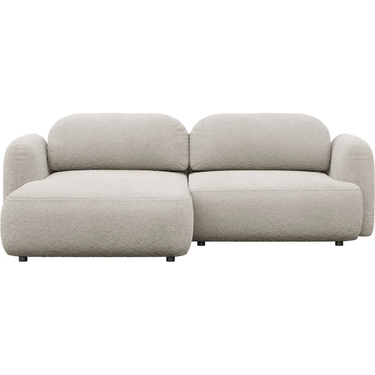 Selsey Tvoya Ecksofa mit Schlaffunktion, Ottomane links, Bouclé Hellbeige – Bild 6