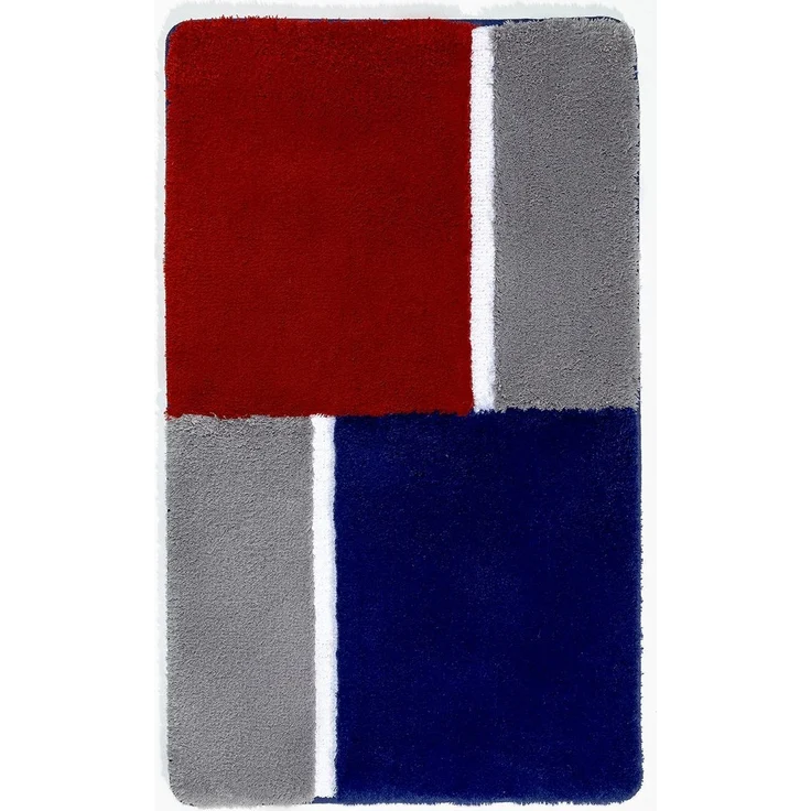 GRUND a.s. Badematte MONOPOLI BL 50x60 cm rot Badteppich Badvorleger Duschvorleger Duschmatte Badeteppich