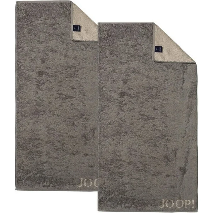 JOOP! Handtuch 2 Stück Joop! Handtuch Classic Graphit Taupe 1600-70 50x100, Walkfrottier, 100% Baumwolle – Bild 3