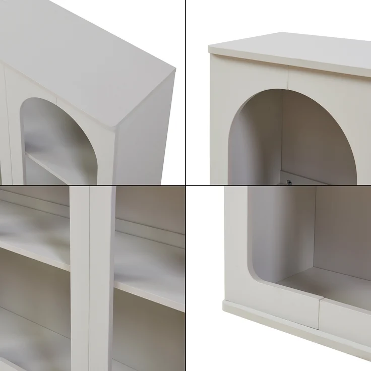 Sideboard Trorhun 120x30x80 cm Grau [en. casa] – Bild 6