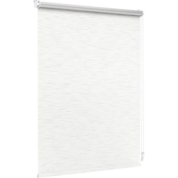 Verdunklungsrollo Thermorollo, 35 x 100 cm, weiß-strukturiert [Stoffbreite 31,6 cm], jalousiescout, verdunkelnd, ohne Bohren, freihängend, Klemmfix, Thermo-Rollo Vollverdunkelnd Thermo-Beschichtung, energiesparend – Bild 2