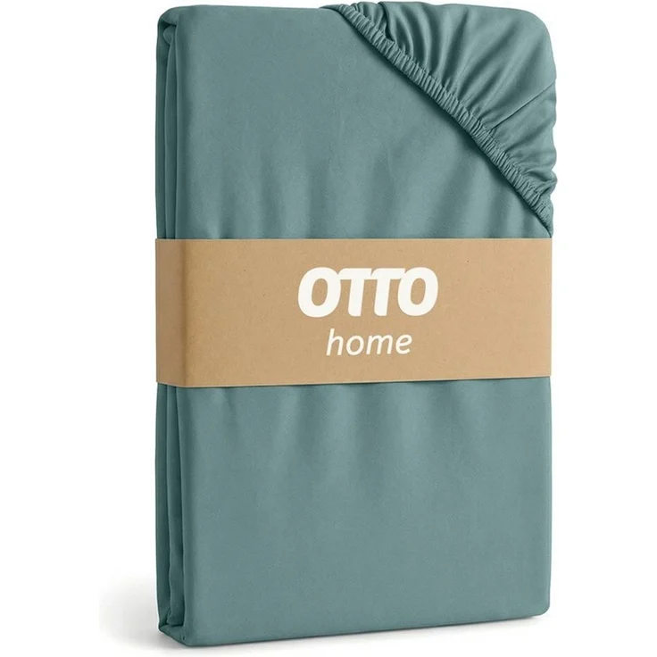 OTTO home Spannbettlaken PHYSALIS in BASIC und PREMIUM Qualität, 100% Baumwolle, Jersey (160 g/m), Gummizug: rundum, (1 Stück), für Matratzen bis 18 cm Höhe, Bettlaken, Spannbetttuch, pflegeleicht – Bild 1