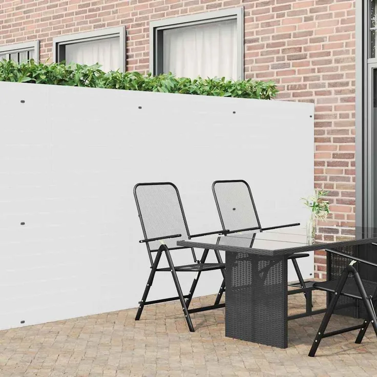 vidaXL Gartenzaun Doppelseitig Weiß 1,8x5 m PVC 42002623