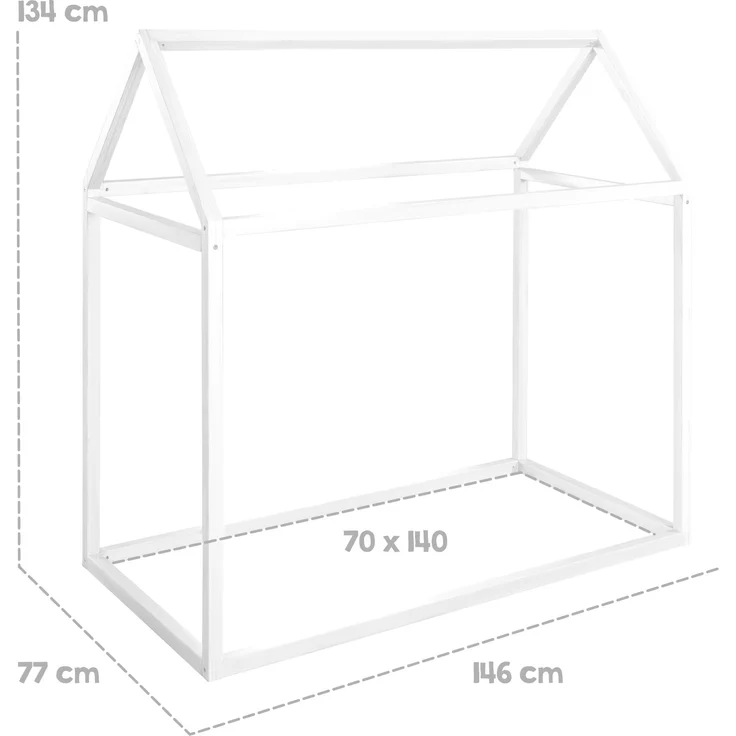 roba Hauslounge - aus Bambus-Holz - FSC zertifiziert - HxBxT: 134 x 77 x 146 cm - Weiß – Bild 6