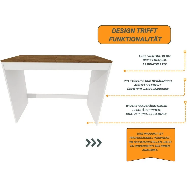 Raumhirsch Furniture Waschmaschinenumbauschrank Waschmaschinenschrank für Waschmaschine & Wäschetrockner (7 Farben lieferbar) für zwei Geräte geeignet – Bild 3