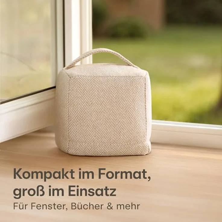 Praknu Bodentürstopper Türstopper Sack für Den Boden - Extra schwer 1Kg - mit Waschbarem (1 St), mit Tragegriff - Für Haus & Büro - mit rutschfesten Pads – Bild 8
