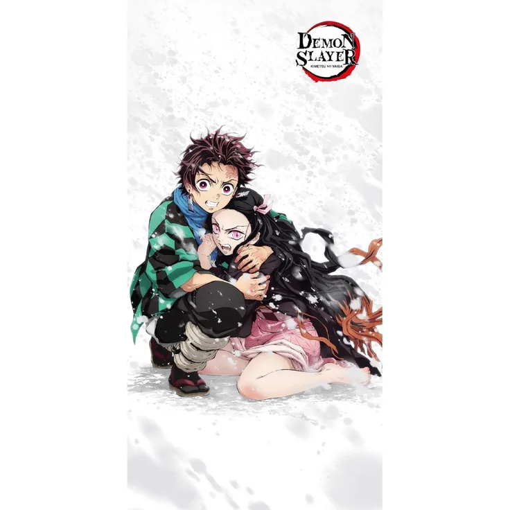 Demon Slayer Handtuch 70x140 cm Baumwolle weich Badetuch saugfähig Duschtuch