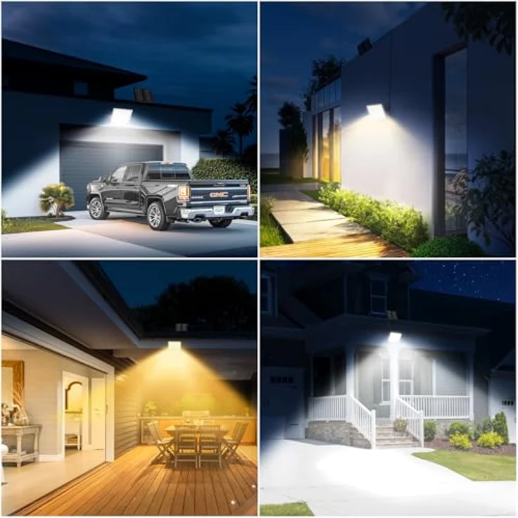 Realky Solarlampen für Außen mit Fernbedienung,Außenlampe mit bewegungsmelder,IP65 Wasserdichte Solarleuchte mit Drei Farbtemperaturen für Garage, Garten, Haustüren, Rasen-1 Stück – Bild 9