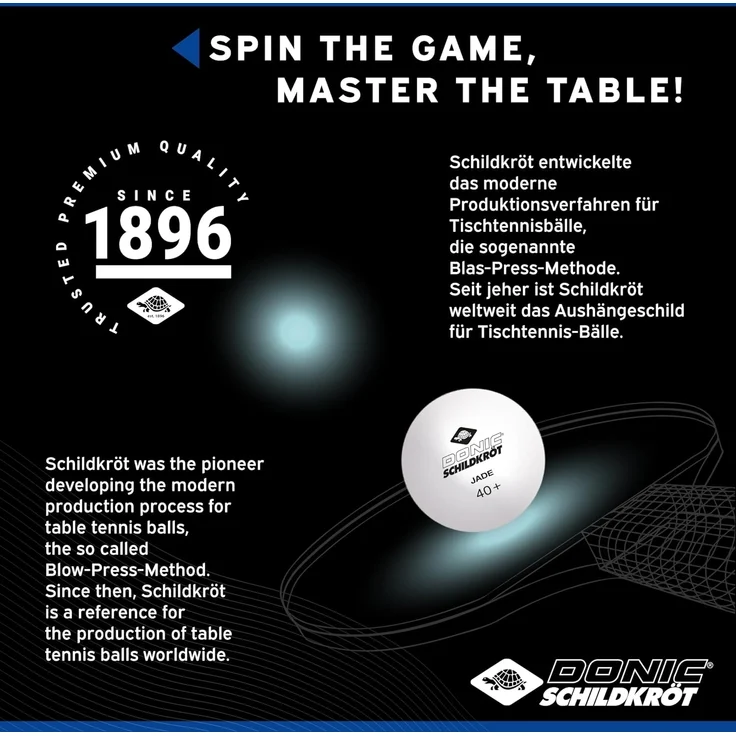 Tischtennisball Jade, Poly 40+ Qualität, 144 Stk. in Tragetasche, Weiß – Bild 4