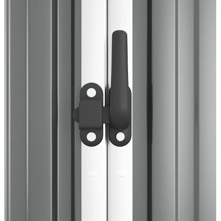 vidaXL Gerätehaus Grau 161x89x161 cm Verzinkter Stahl 316210 – Bild 4