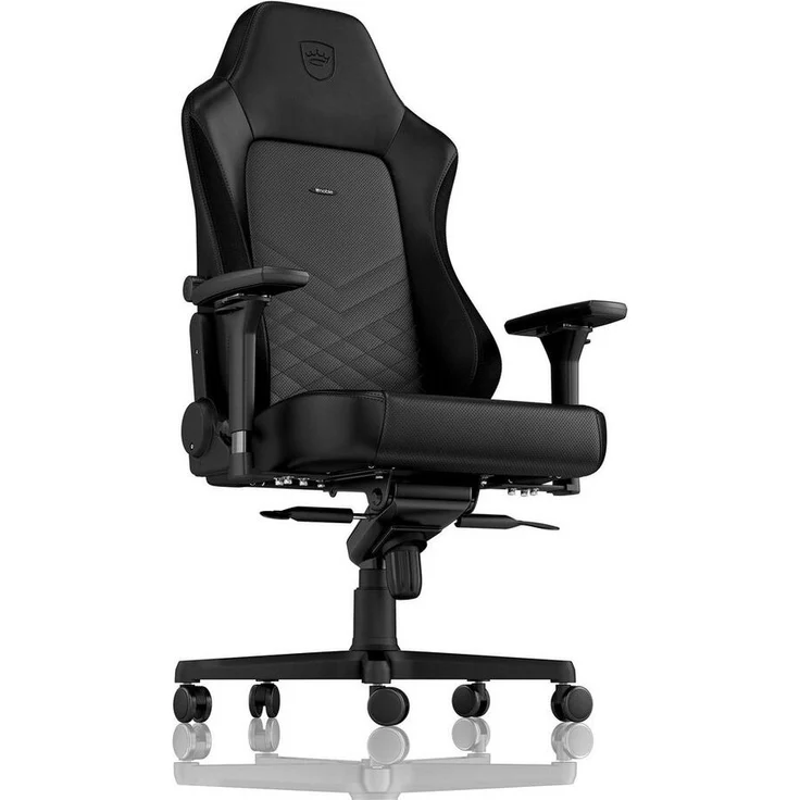 Noblechairs Hero - Gepolsterter Sitz - Gepolsterte Rückenlehne - Schwarz - Schwarz - Kunstleder - Kunstleder – Bild 3