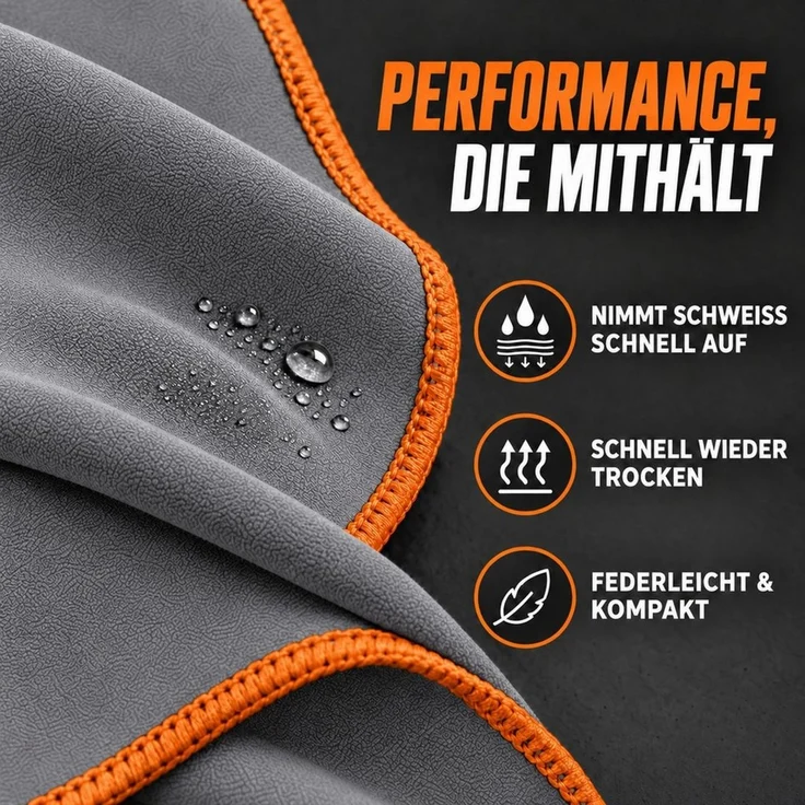 NirvanaShape Sporthandtuch NirvanaShape Mikrofaser Fitnesshandtuch mit Ecktasche und Knöpfen, saugfähig, leicht, schnelltrocknend, für Reisen, Fitness, Yoga, Sauna – Bild 4
