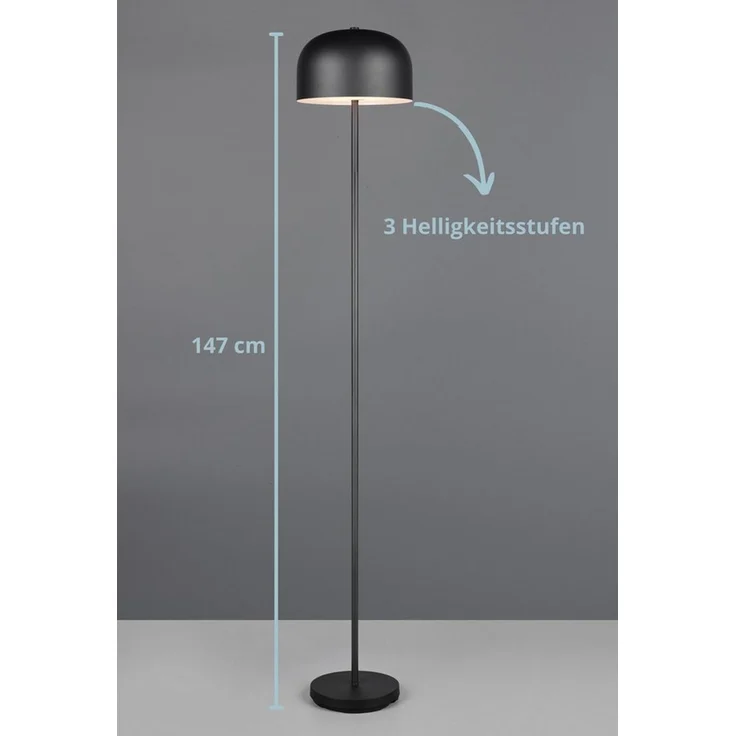 lightling LED Stehlampe Julien, LED fest integriert, 4-Fach Touch, IP20, USB-Anschluss, Akkubetrieb – Bild 3