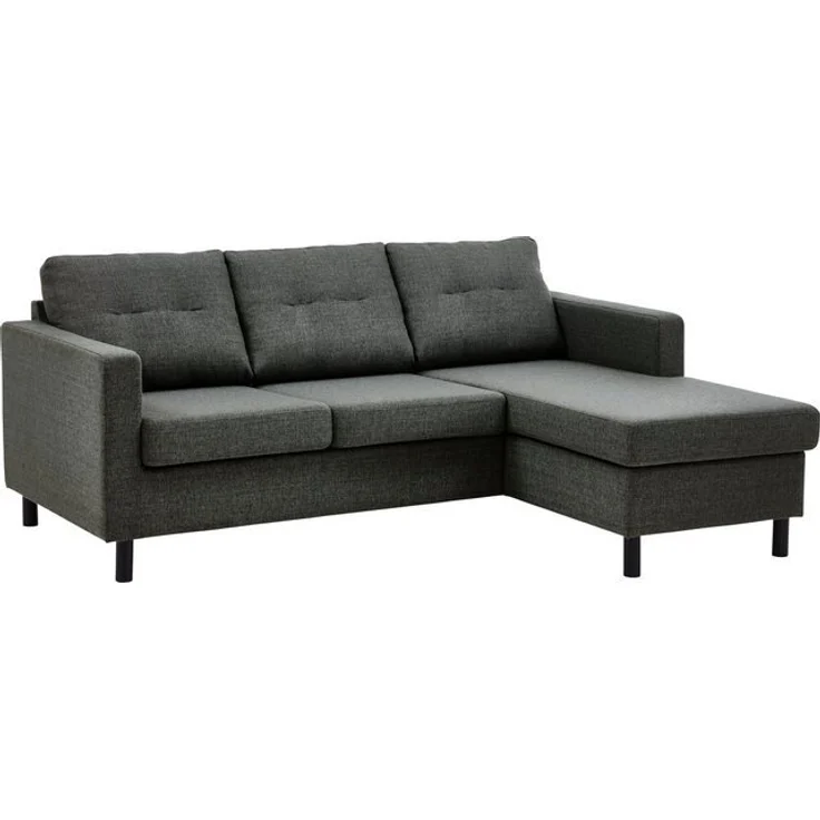 ATLANTIC home collection Ecksofa Tea L-Form, Ecksofa, frei im Raum stellbar und Recamiere beidseitig montierbar – Bild 3