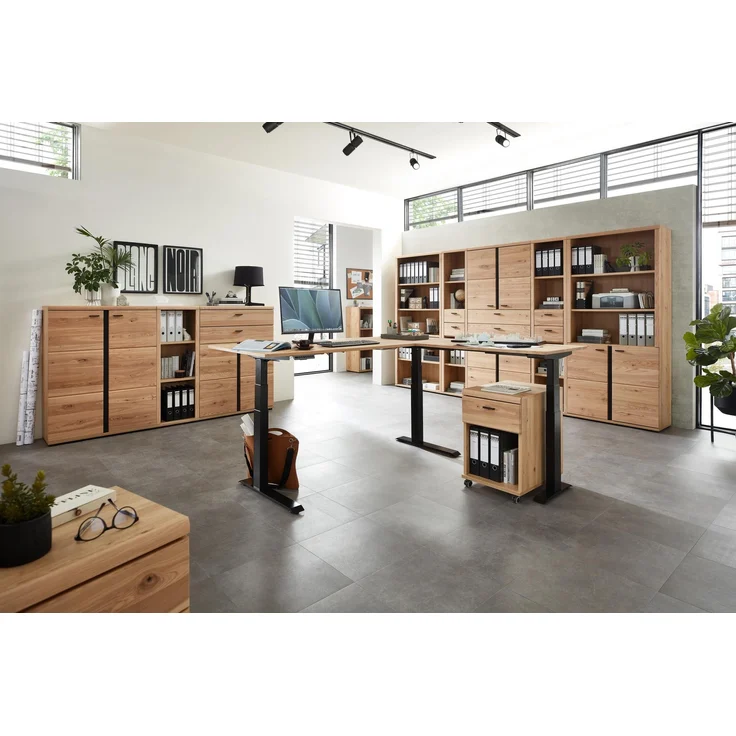 Rollcontainer Sonos, Holz, Holzwerkstoff, Kunststoff, Metall, Holzfarben, 44 x 67 x 58 cm – Bild 4