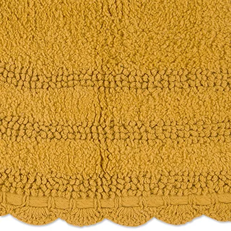 DII Crochet Collection Wende-Badematte, klein, oval, 43 x 61 cm, Honiggold. – Bild 5